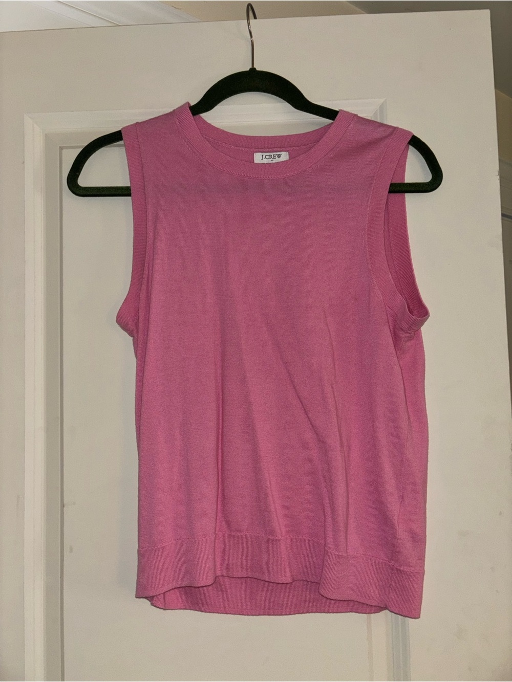 J.Crew Classic Shell Pink Sleeveless Sweater Top Women’s Small